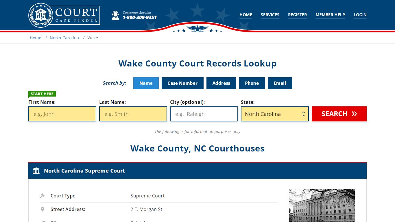 Wake County Court Records | NC Case Lookup - CourtCaseFinder.com